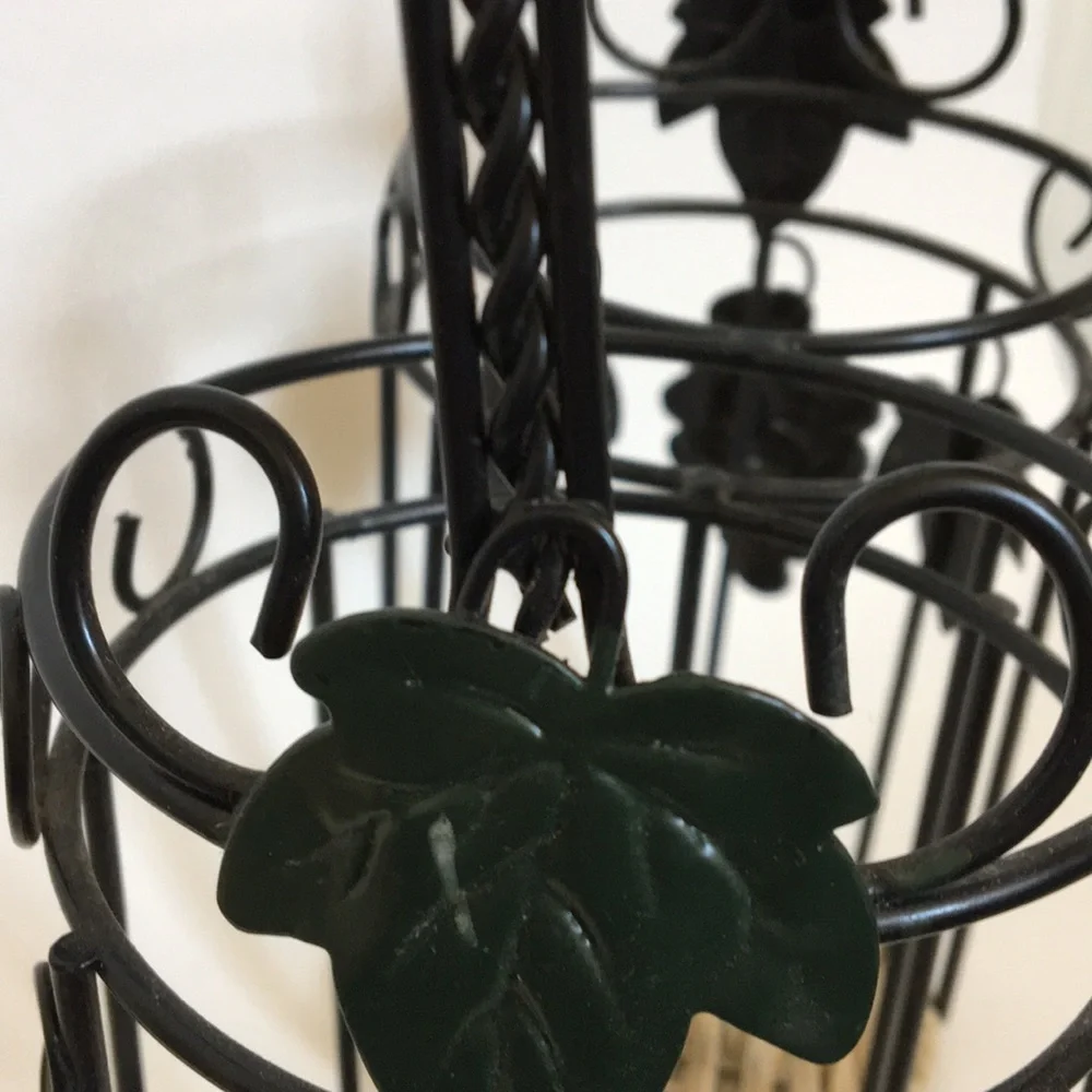 Wicker & Metal Wine Bottle Caddy/Holder